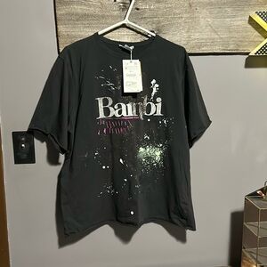 NWT Zara Disney Bambi Oversized T shirt